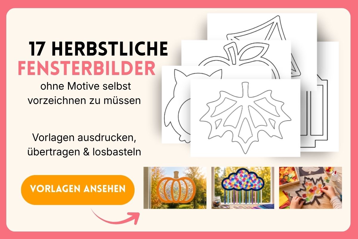 Fensterbilder Vorlagen für den Herbst - Popup