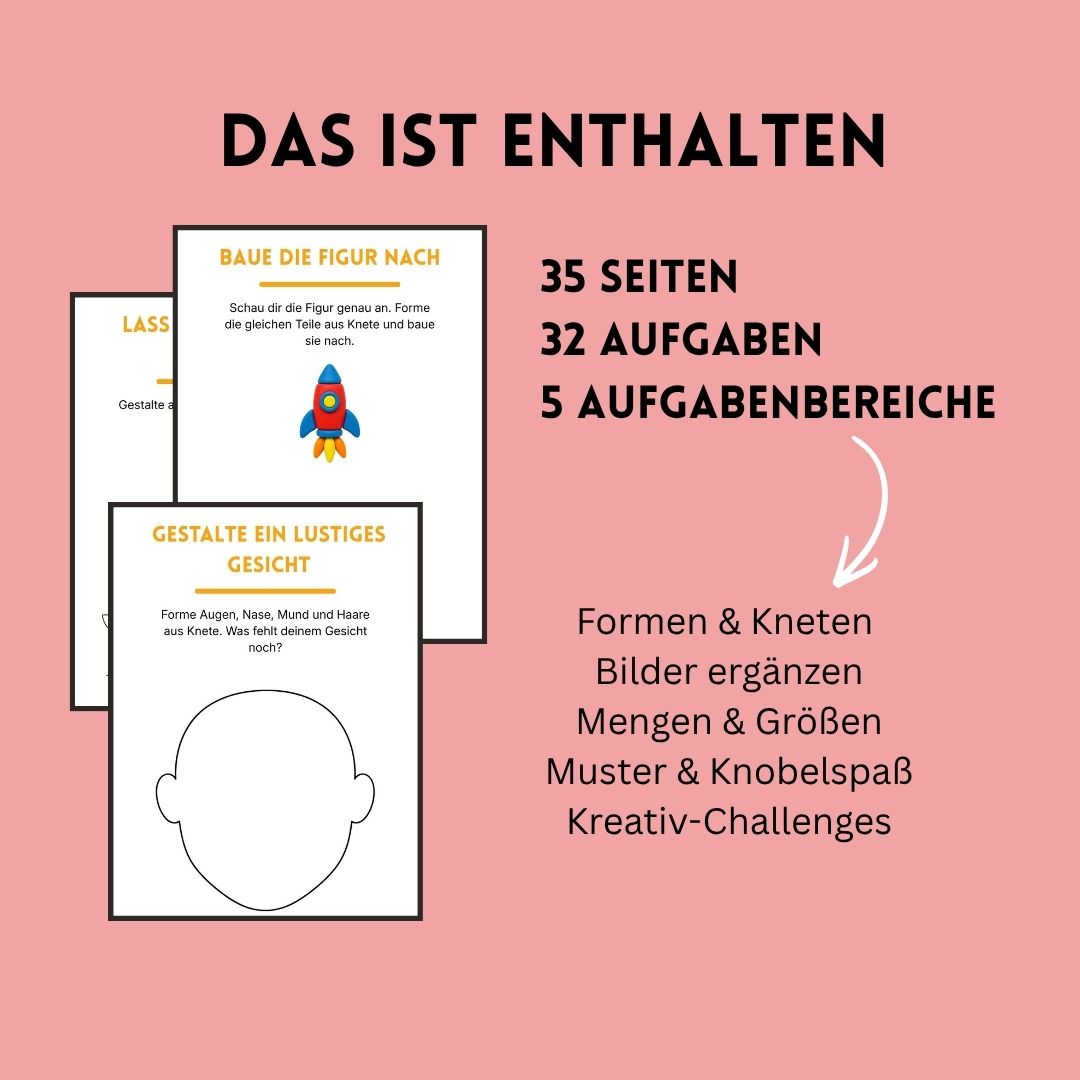Knete Ideen für Kinder: 32 kreative Knetaufgaben zum Ausdrucken – Bild 3