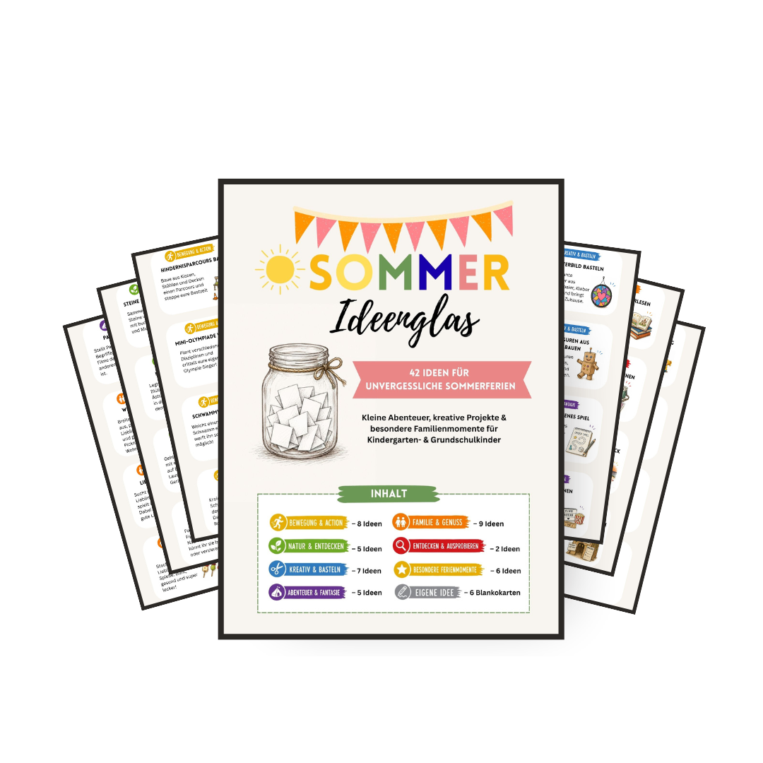 Sommer-Ideenglas mit 42 Ideenkarten zum Ausdrucken