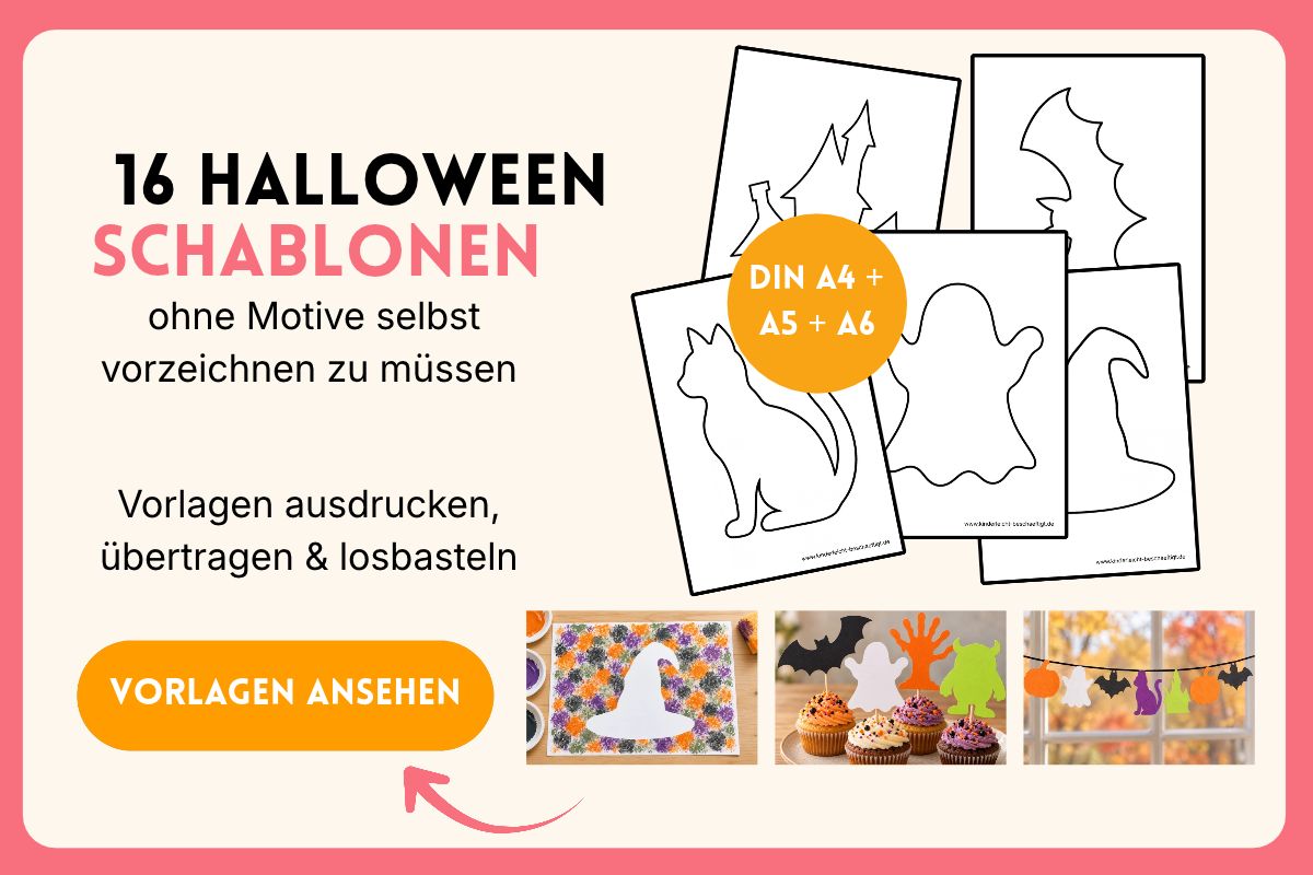 Halloween Schablonen zum Basteln für Halloween mit Kindern