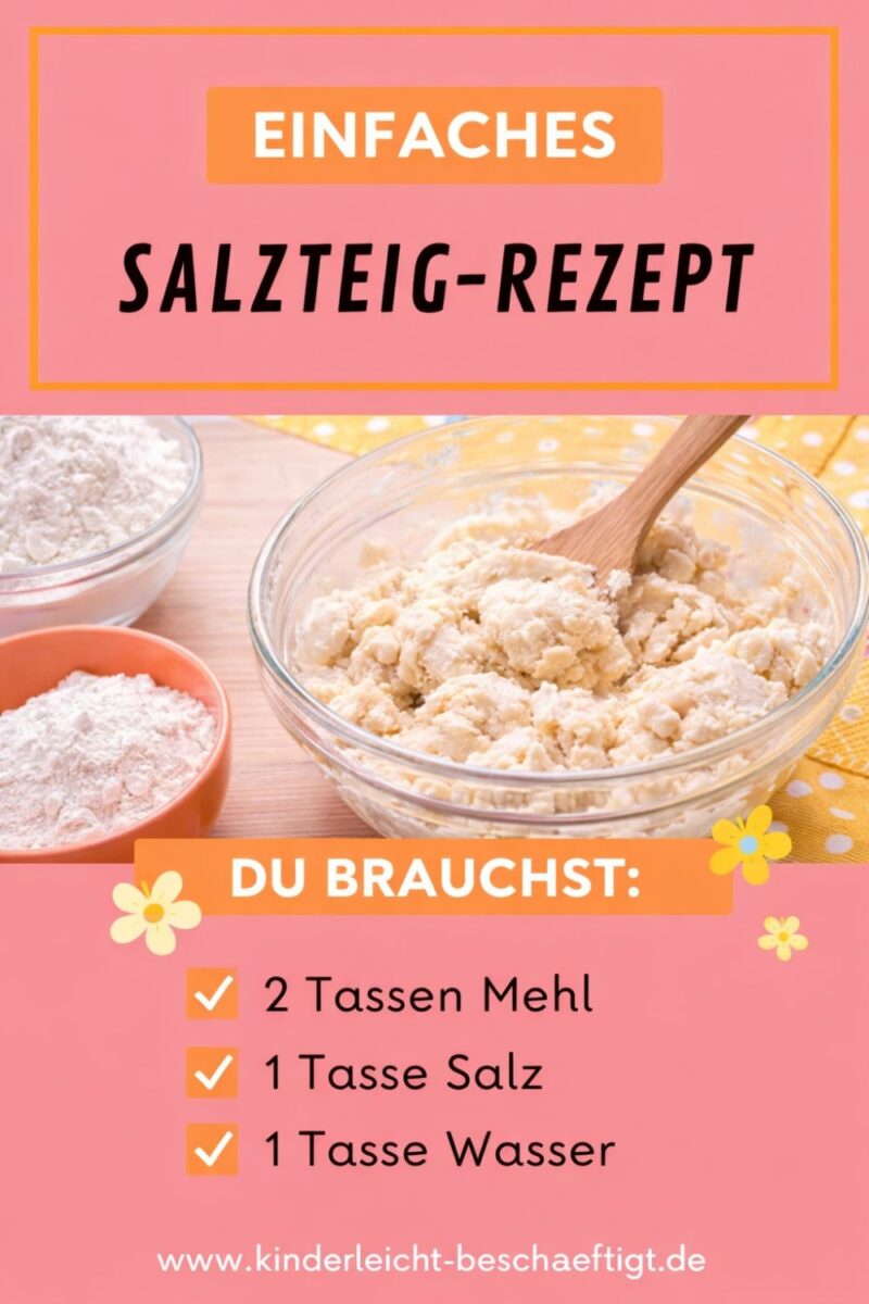 Ein Rezept, um Salzteig selber zu machen