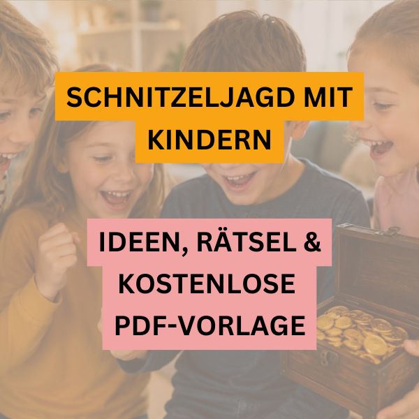 Schnitzeljagd mit Kindern mit Rätseln, Aufgaben und kostenloser PDF-Vorlage zum Ausdrucken